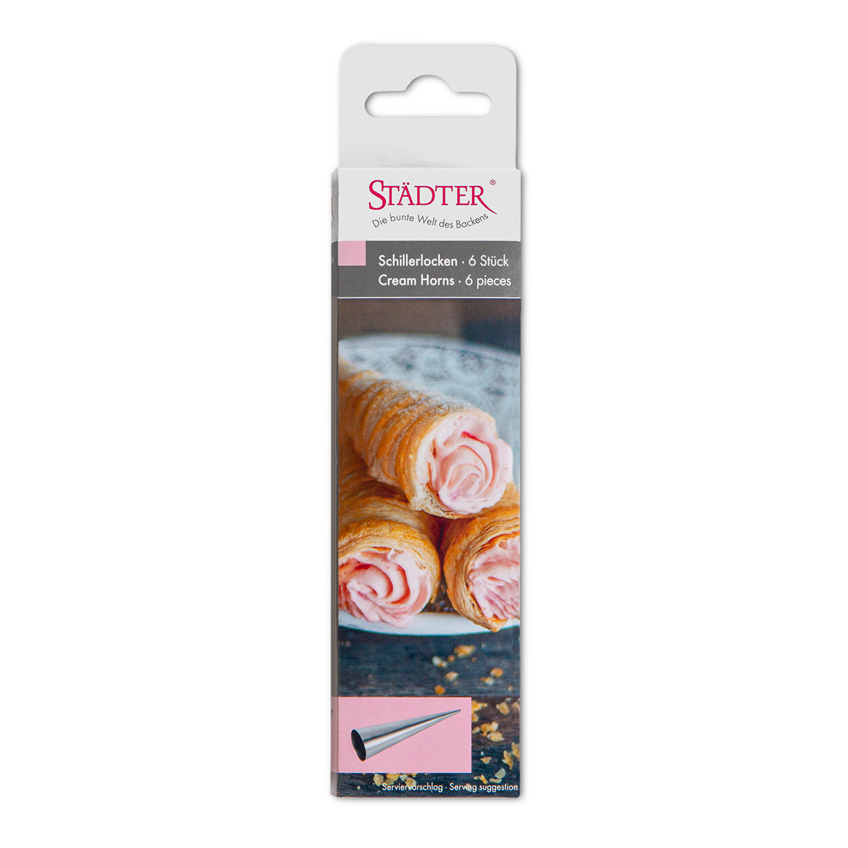 Conical Stainless Steel Cream Roll 6 pcs